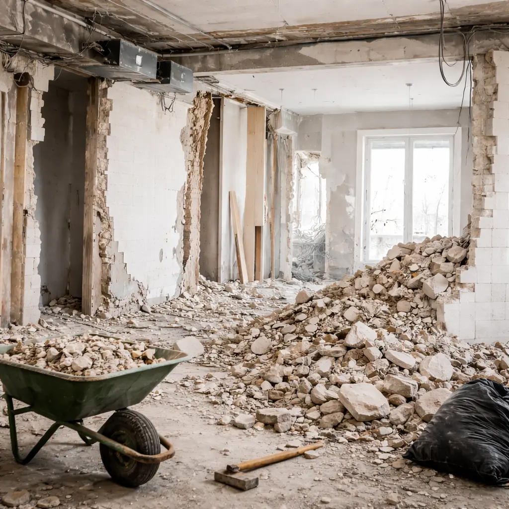 Abbrucharbeiten – Professioneller Rückbau, Entkernung und fachgerechte Entsorgung für Ihr Projekt.